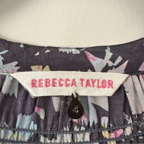 REBECCA Taylor-Floral Silk Blend Midi Dress (Size:4) - Picture 15 of 15